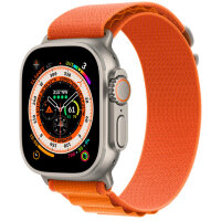 Копия Смарт Часы Apple Watch 8 Ultra 45 mm Titanium Orange Alpine Loop